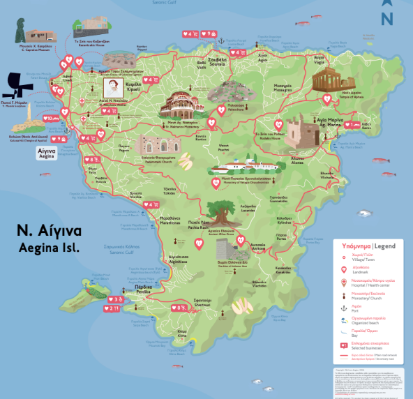 Aegina Map by We Love Aegina